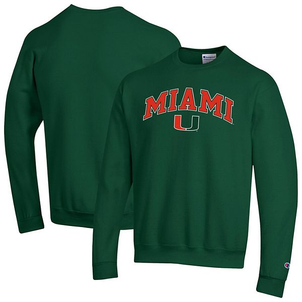 

Мужской зеленый свитшот Miami Hurricanes с арочным логотипом Champion