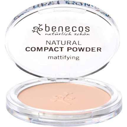 

Натуральная косметика Компактная пудра Прессованная Матирующая Веганский Песок 9г Benecos