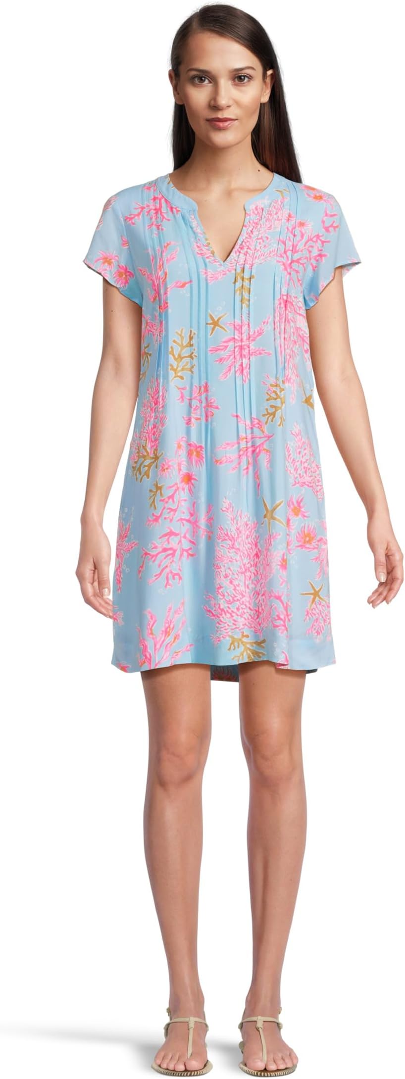 

Платье Lilly Pulitzer Ansella Tunic Dress, цвет Multi Royal Coral