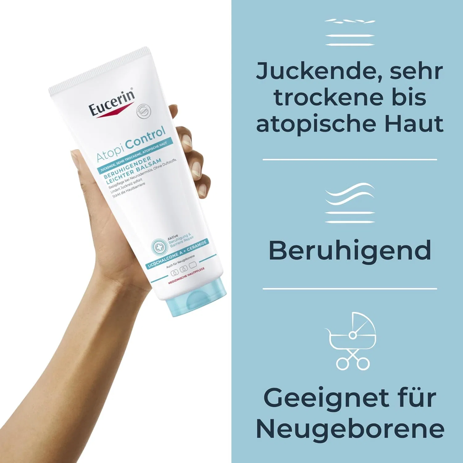 Успокаивающий легкий бальзам «AtopiControl Soothing Light Balm» 400 мл от Eucerin Eucerin — фото 3