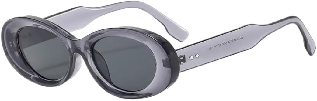 

Ретро овальные солнцезащитные очки для женщин с толстой оправой, роскошные заклепки, мужские очки для вождения, спорта на открытом воздухе, модные солнцезащитные очки UV400 TVTBBVV, Gray Gray