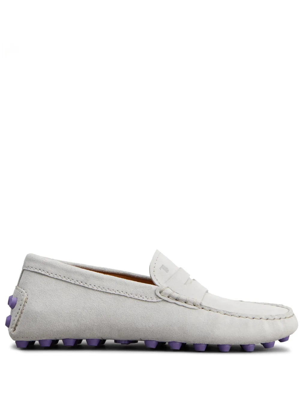Лоферы Gommino с тисненым логотипом TOD'S, серый