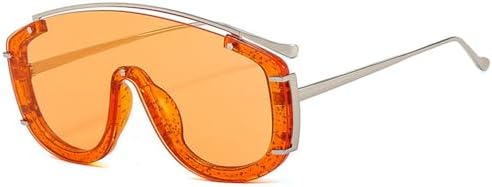 

Модные солнцезащитные очки большого размера 2026 года для женщин, в стиле ретро, ​​с градиентным переходом цвета, для мужчин, с защитой от УФ-излучения UV400 MTZJH, Orange Orange