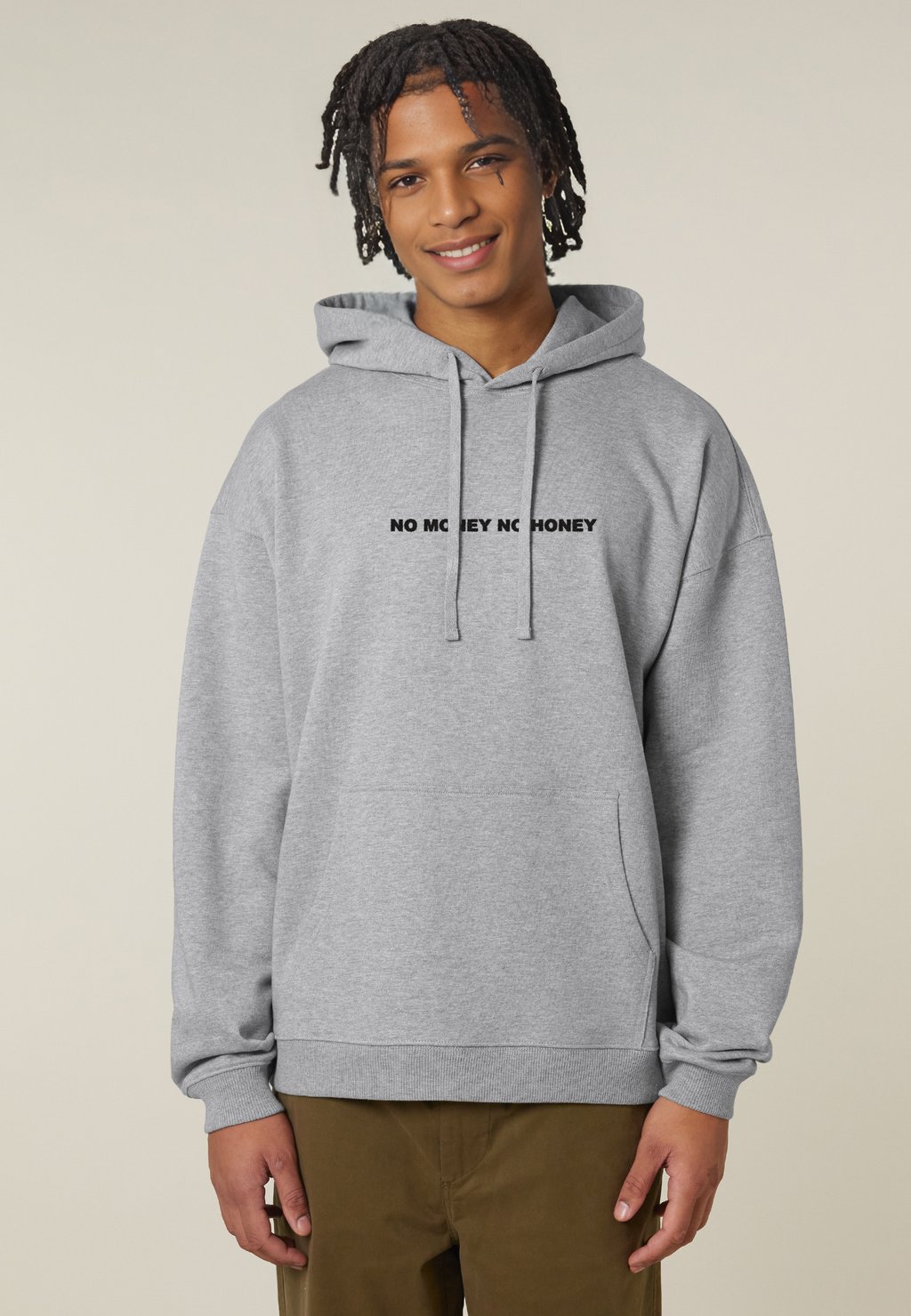 

Толстовка NO MONEY NO HONEY EMBROIDERY UNISEX OVERSIZE - Hoodie Mira Paris, пятнистый серый