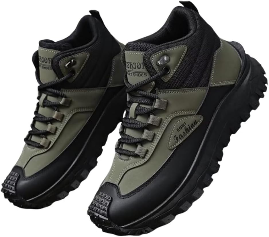 

Мужские походные ботинки - водонепроницаемые, с противоскользящей подошвой, устойчивые к проколам и раздавливанию, с широким носком и поддержкой свода стопы Canopycasa, зеленый