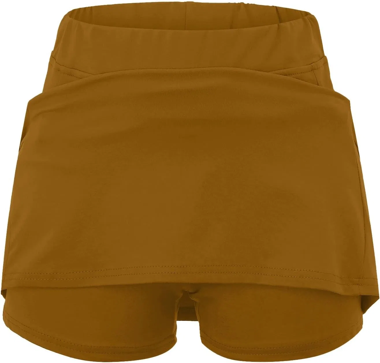 Юбка-шорты для женщин, Athletic Skorts, высокий пояс, утягивающая, 3-brown — фото 4