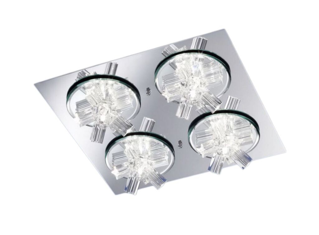 

Потолочный светильник B-Leuchten Star Square Chrome 4x 12V G4 Crystal Star Design