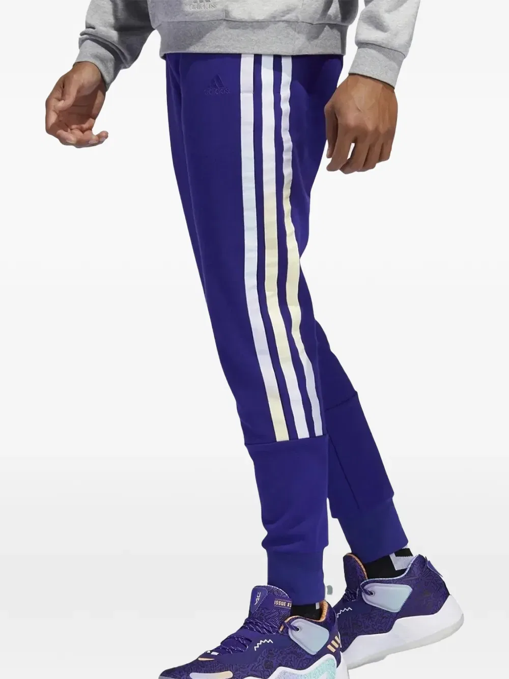 Спортивные брюки Donovan Mitchell в полоску Adidas, фиолетовый