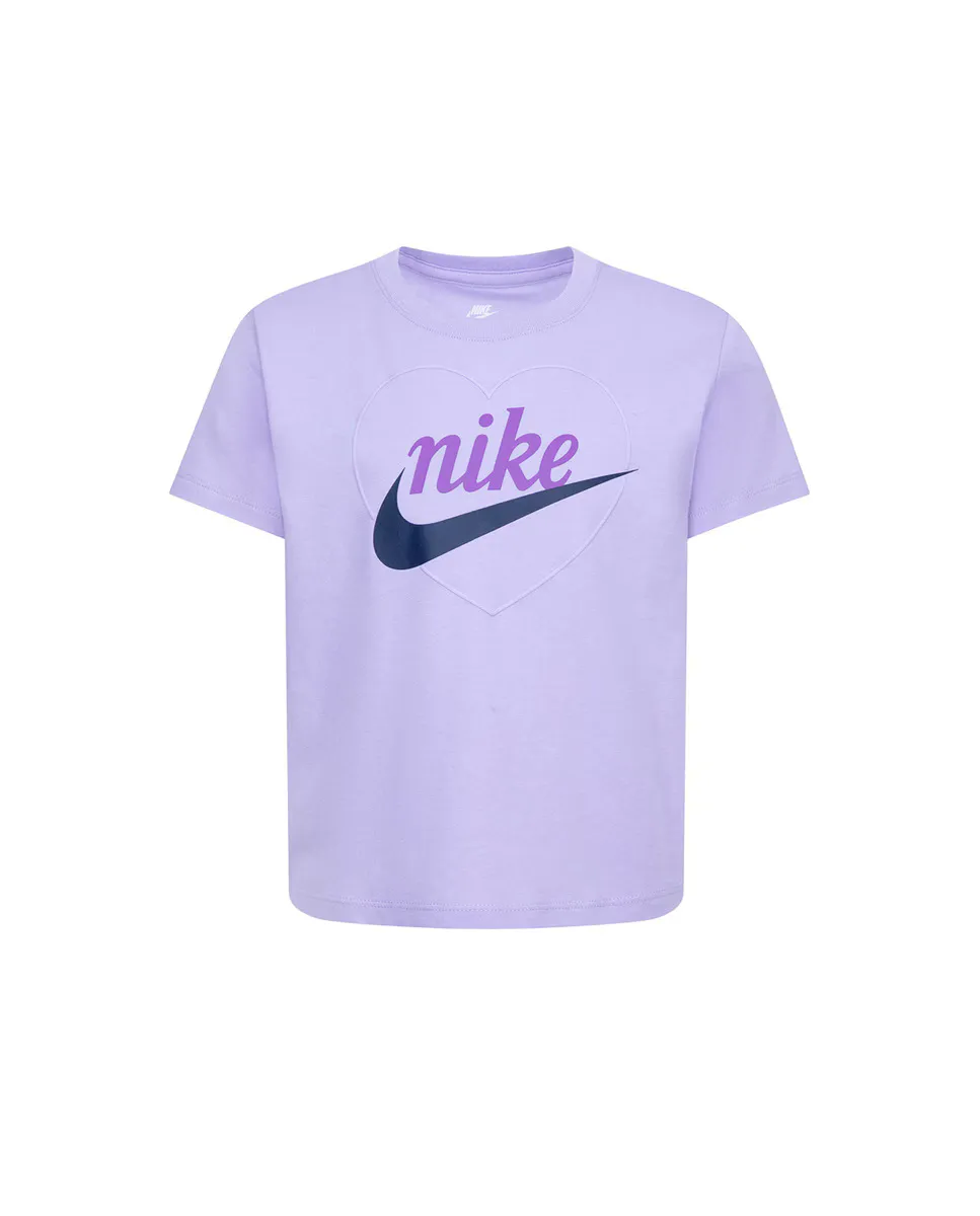 

Футболка для девочек New Impressions Heart Nike, фиолетовый