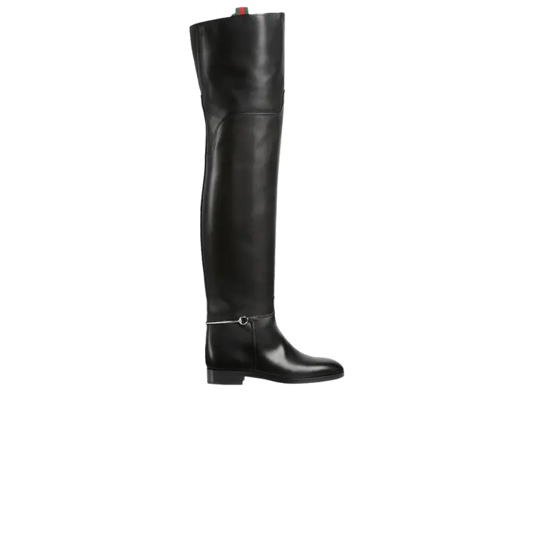 

Ботинки Gucci Wmns Slim Horsebit Knee-High Boot Black, черный