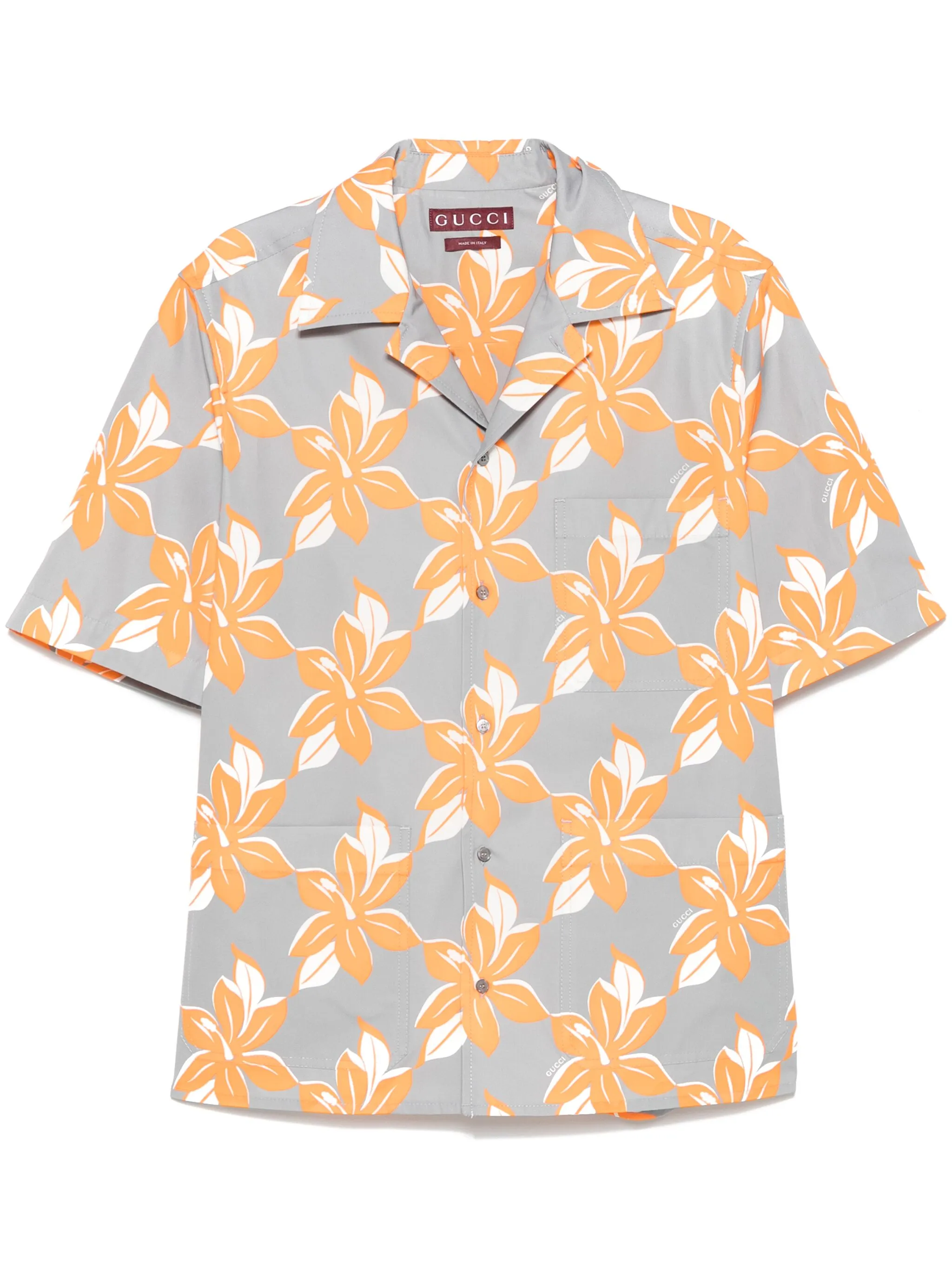 

Рубашка с принтом Gucci, серый