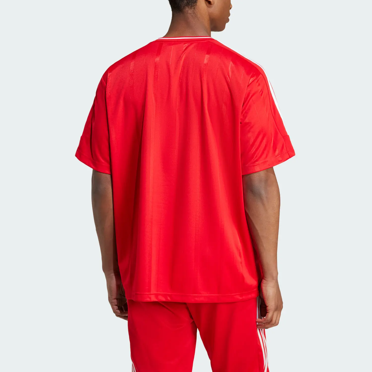 Футболка мужская светло-алая/белая Adidas, белый — фото 3