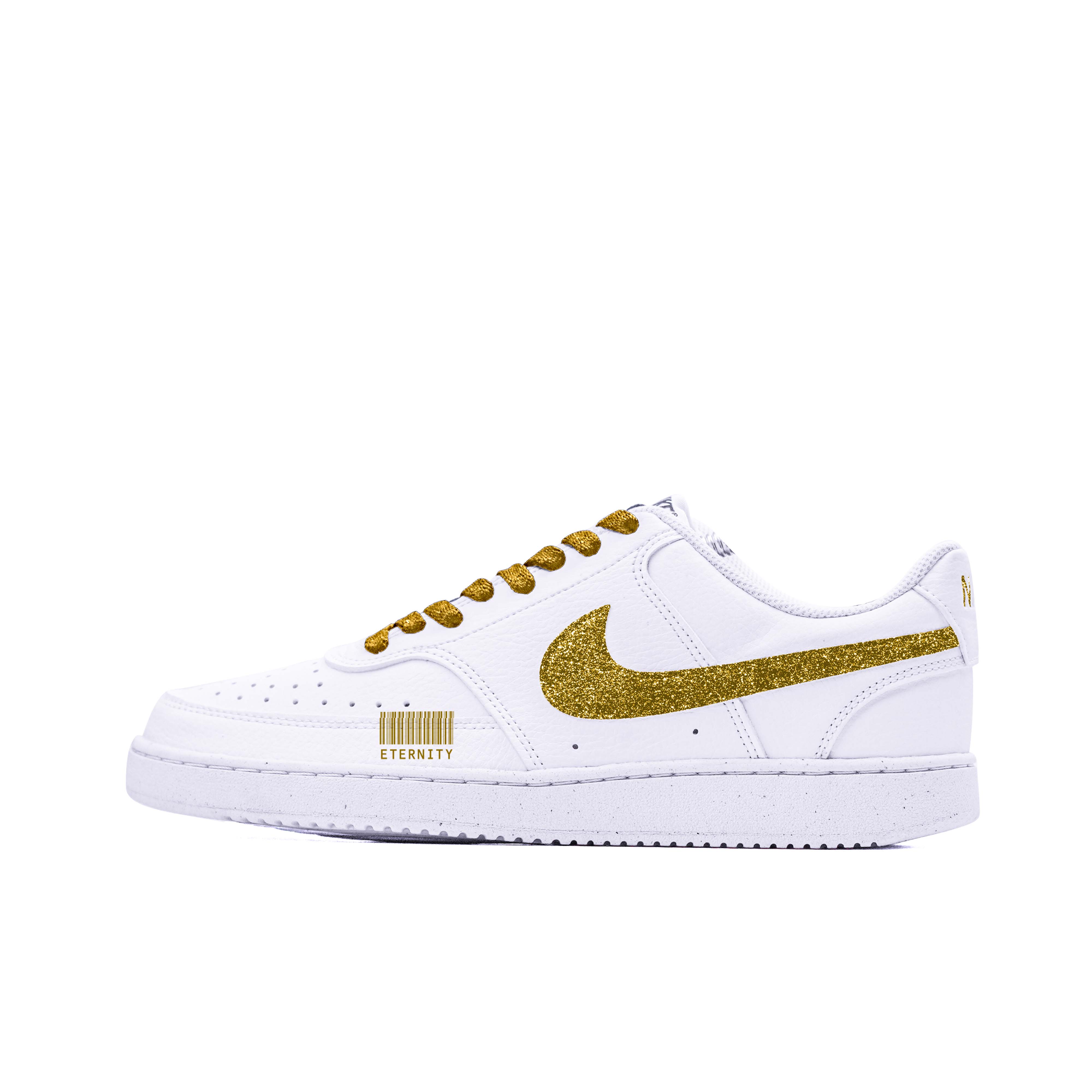 

Nike Кроссовки Court Vision 1 с низким верхом для скейтборда, противоскользящие, мужские, цвет белый/золотой