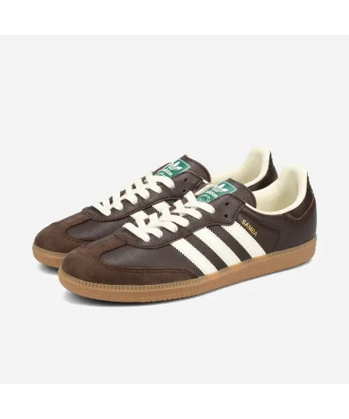 Унисекс кожаные кроссовки adidas Samba OG JR0891 коричневые