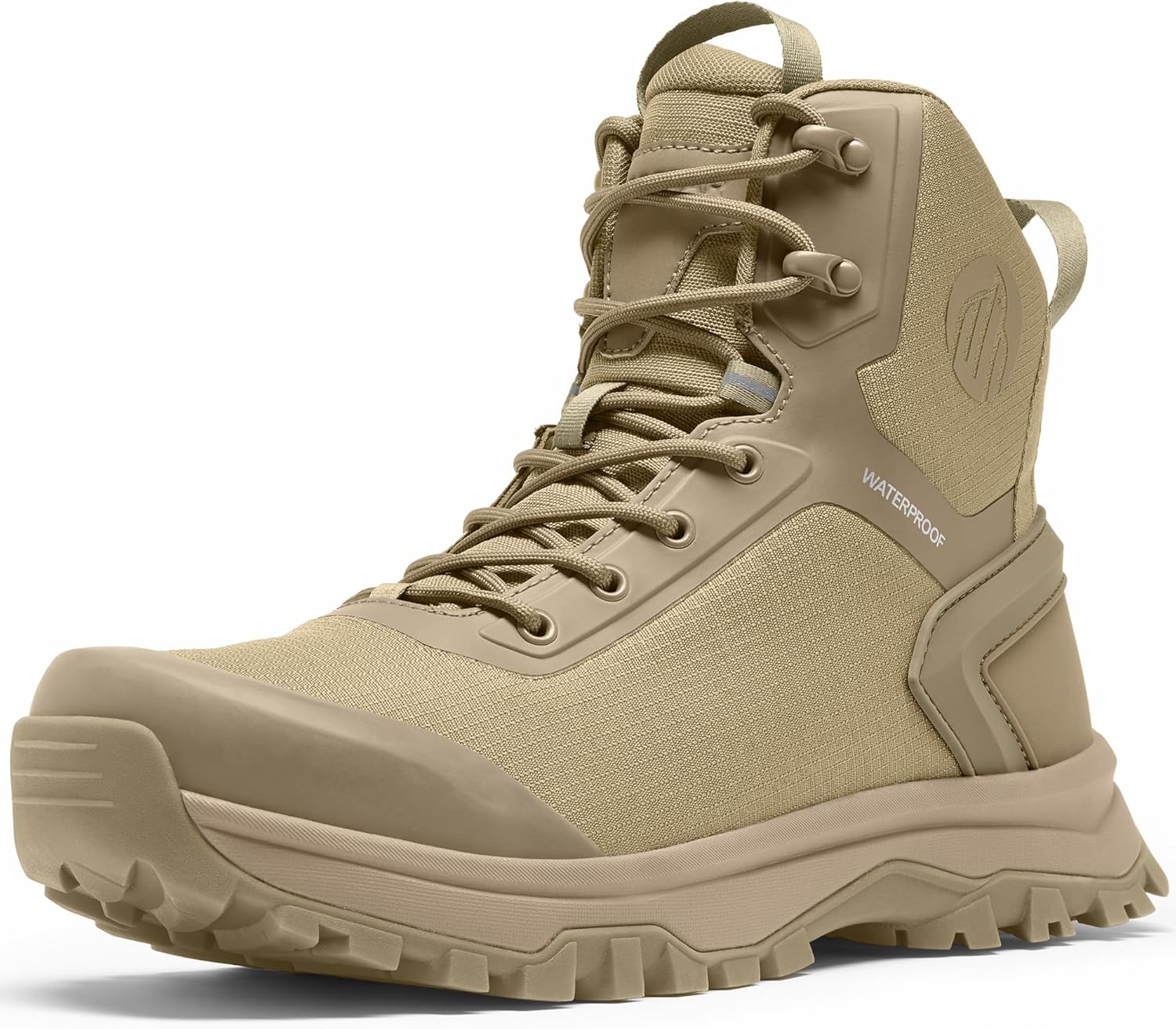 

Тактические ботинки Coostar для мужчин, легкие военные боевые ботинки с боковой молнией, мотоциклетные, походные, рабочие, водонепроницаемые, высотой 20 см, Sand