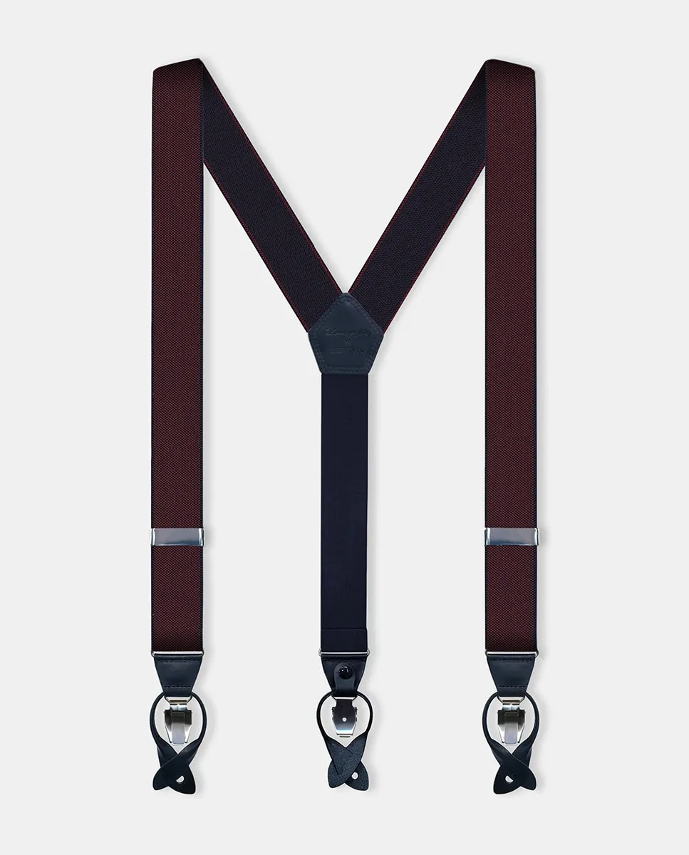 

Двойной ремень для мужчин в футляре Leyva, красный