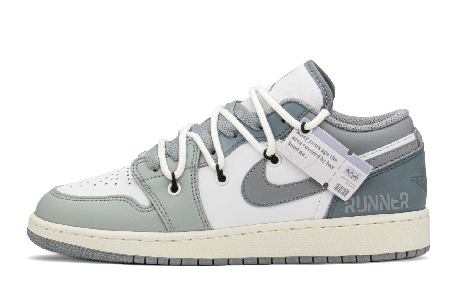 

Кроссовки Air Jordan 1 Vintage Basketball Shoes Women's Low-Top Gray Blue