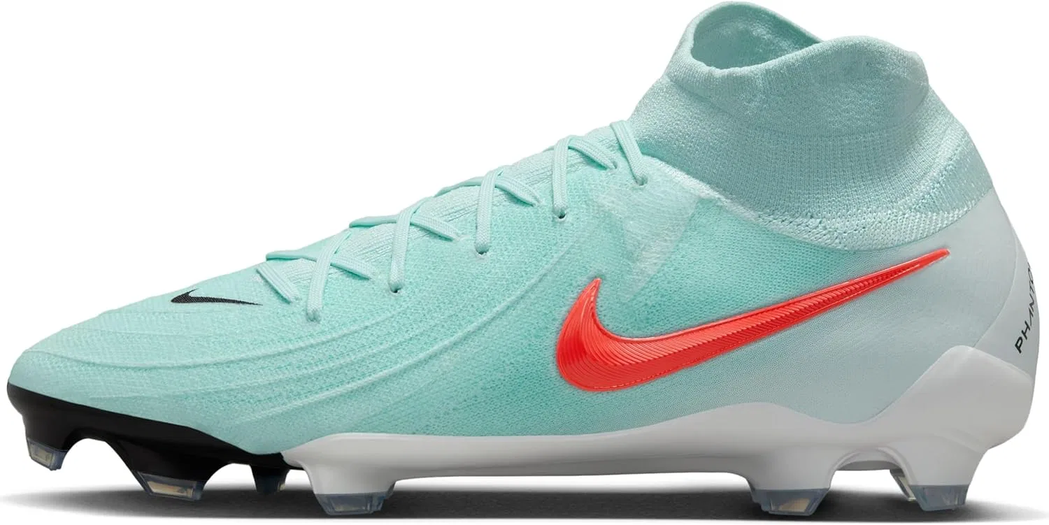 Футбольные бутсы Nike Phantom Luna 2 Pro FG High Top FJ2575, Mint Atomic Red Off Noir