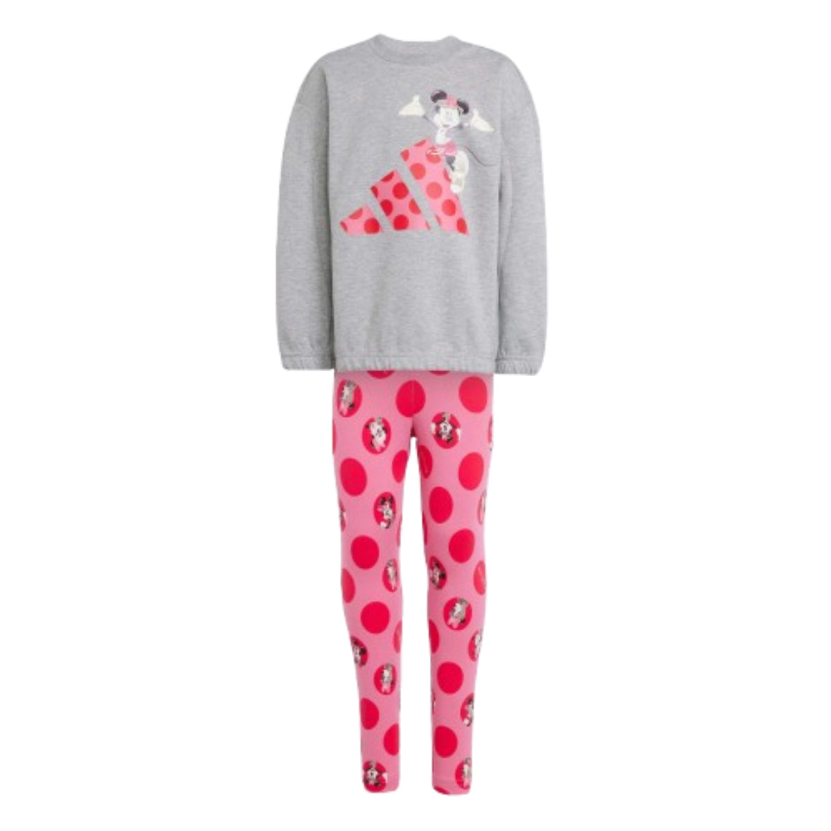 (P.S.) Спортивный комплект Adidas x Disney Minnie Mouse Joggers Set 'Grey Pink' — фото 3