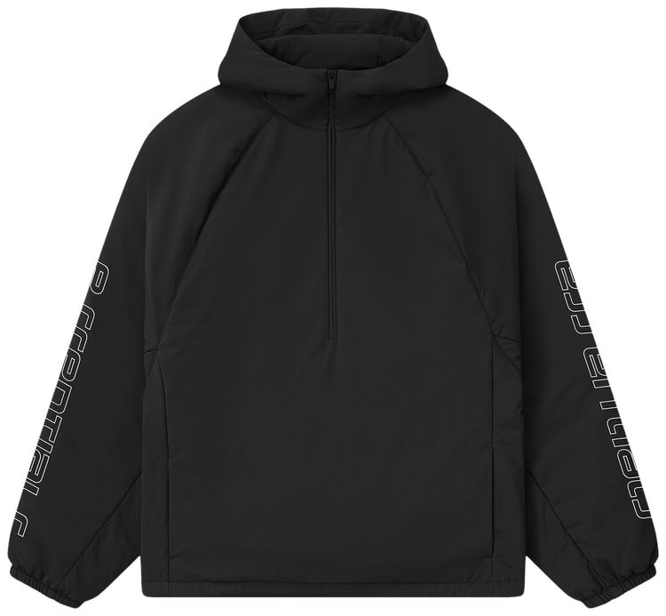Нейлоновая куртка-анорак Fear of God Essentials с половинной молнией, черный