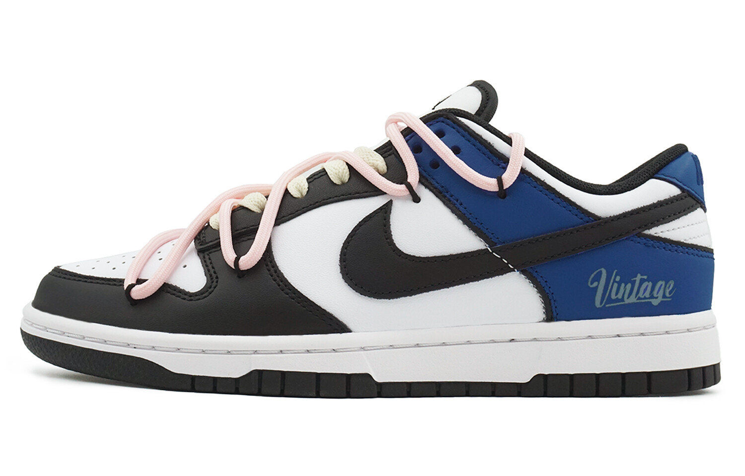 

Кроссовки Nike Dunk Skateboarding Shoes Women's Low-top White/Black/Blue, синий