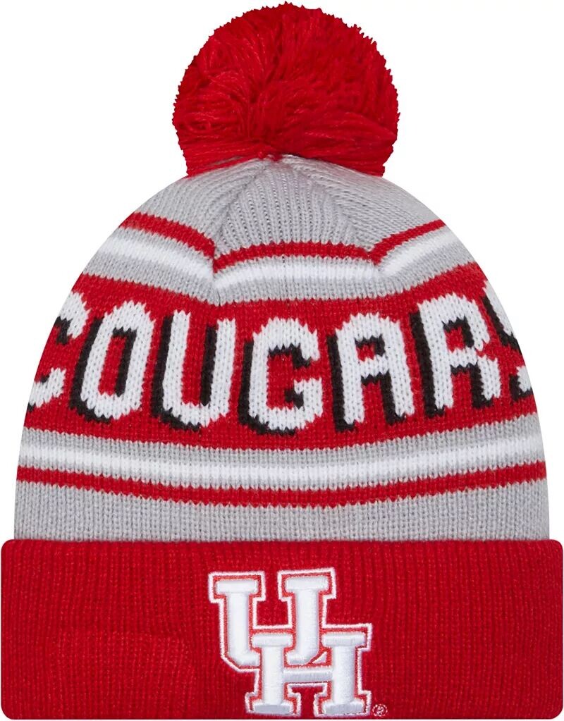 

Мужская красная шапка с помпоном New Era Houston Cougars