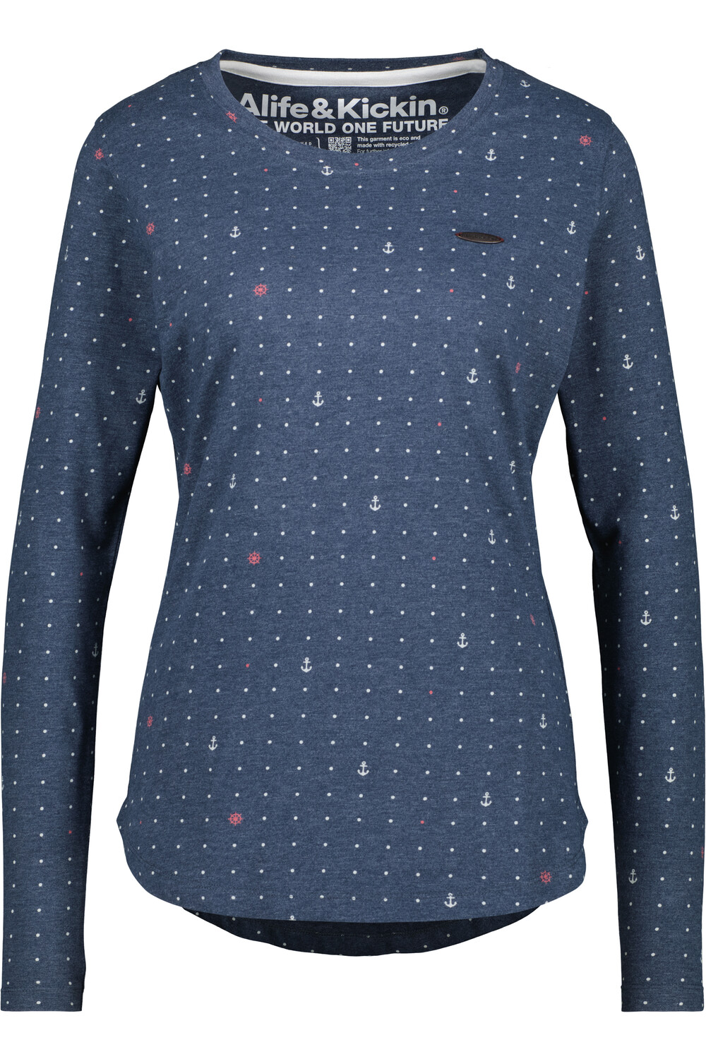 

Лонгслив alife and kickin, Langarmshirt, Shirt LeaAK B, цвет marine melange