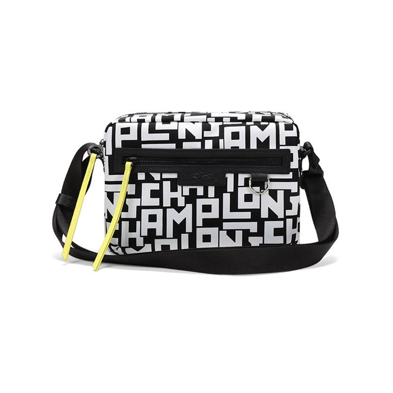 

LONGCHAMP Сумка Le Pliage Fabric Crossbody, женская наплечная сумка black & white