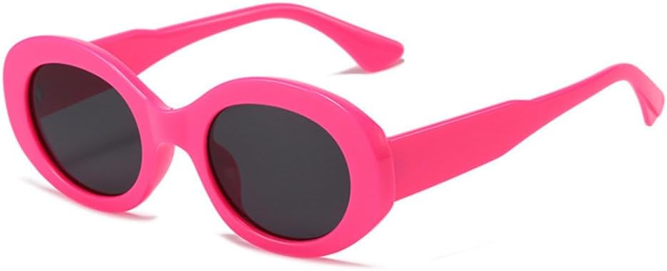 

Солнцезащитные очки LVTFCO Retro Oval для женщин, голубые, модные, с защитой от УФ-излучения UV400, для мужчин в стиле панк, круглые солнцезащитные очки, Rose Pink Grey