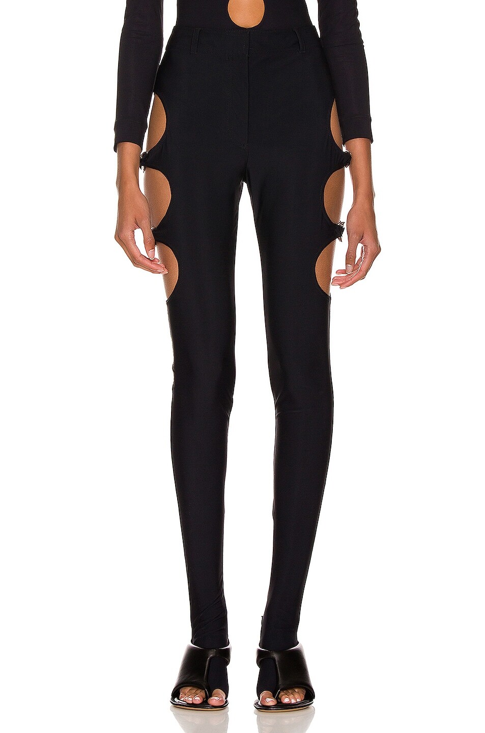 

Брюки Burberry Cutout Legging, черный