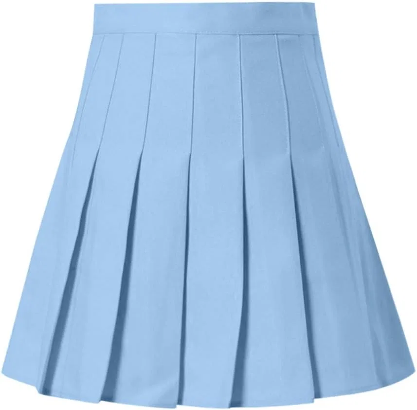 Юбка-плиссе A-line с шортами высокие талия, бренд Generic, Sky Blue — фото 3