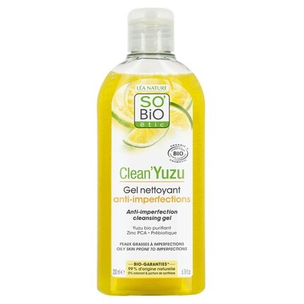 

So'Bio Étic Clean'Yuzu Очищающий гель для устранения несовершенств кожи, органический, 200 мл Sobio Etic
