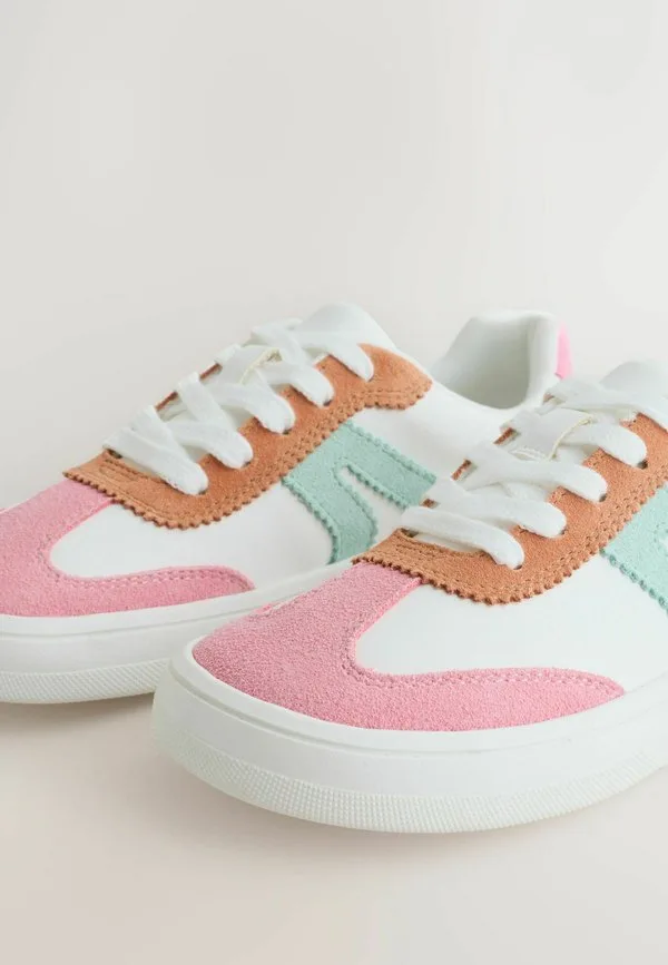 Обычные кроссовки на шнуровке для ходьбы босиком Next, Pastel Colour Block — фото 4