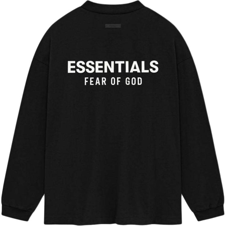 Длинный рукав Футболка Fear Of God Essentials, Метеоритный черный/Черный — фото 2