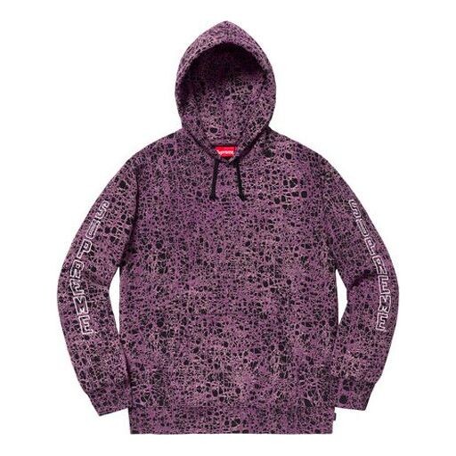 

Толстовка ss19 marble hooded sweatshirt purple Supreme, фиолетовый