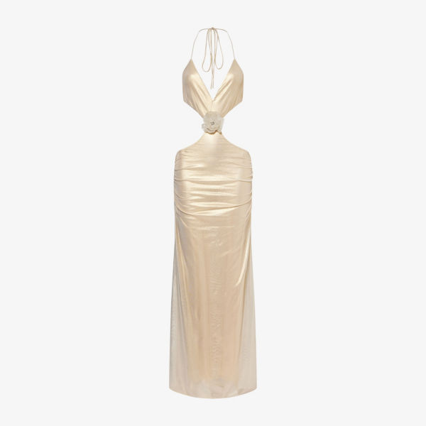 

Платье Jaded London Gold Vida с запахом, золотой