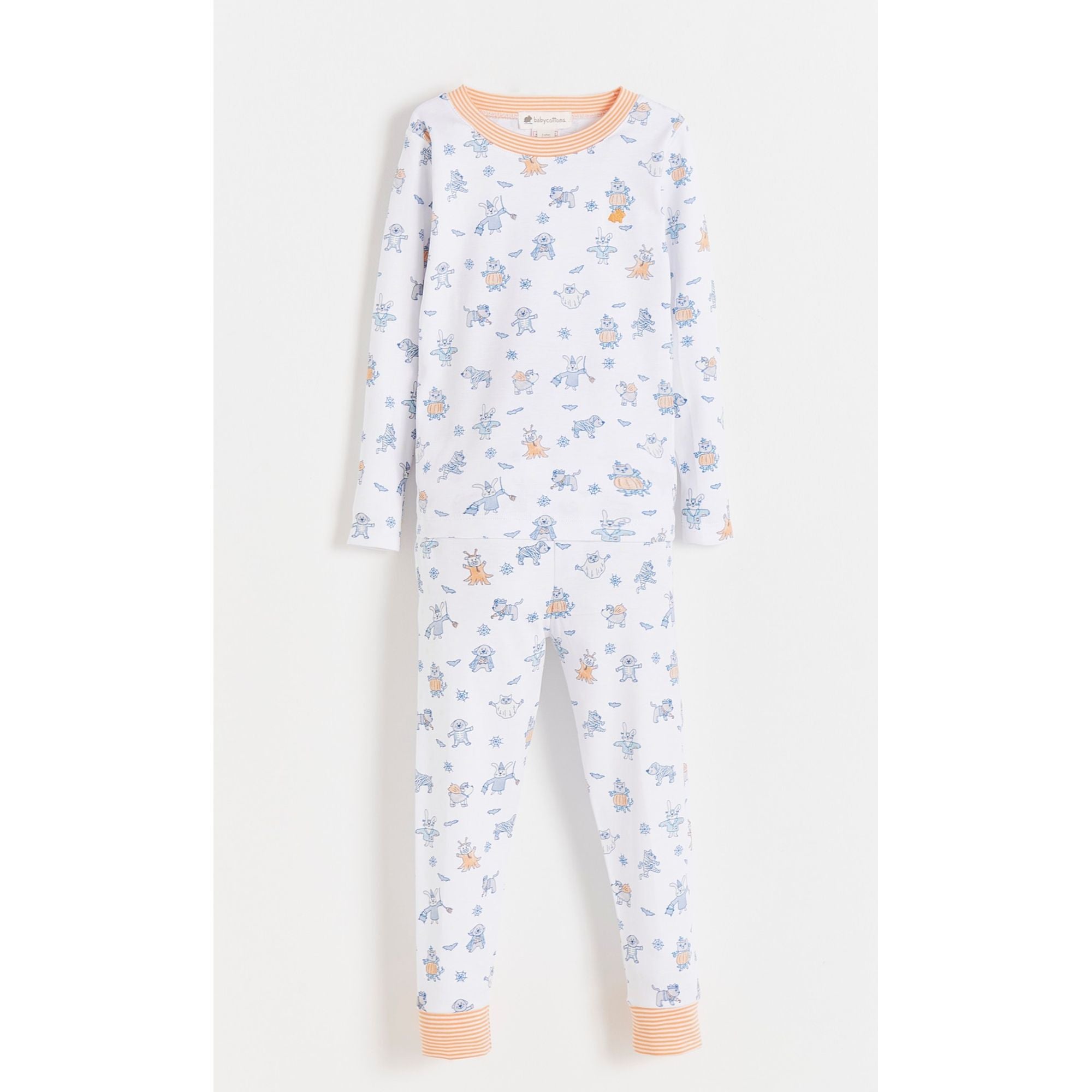 

Детский длинный пижамный комплект на Хэллоуин Babycottons, full-print