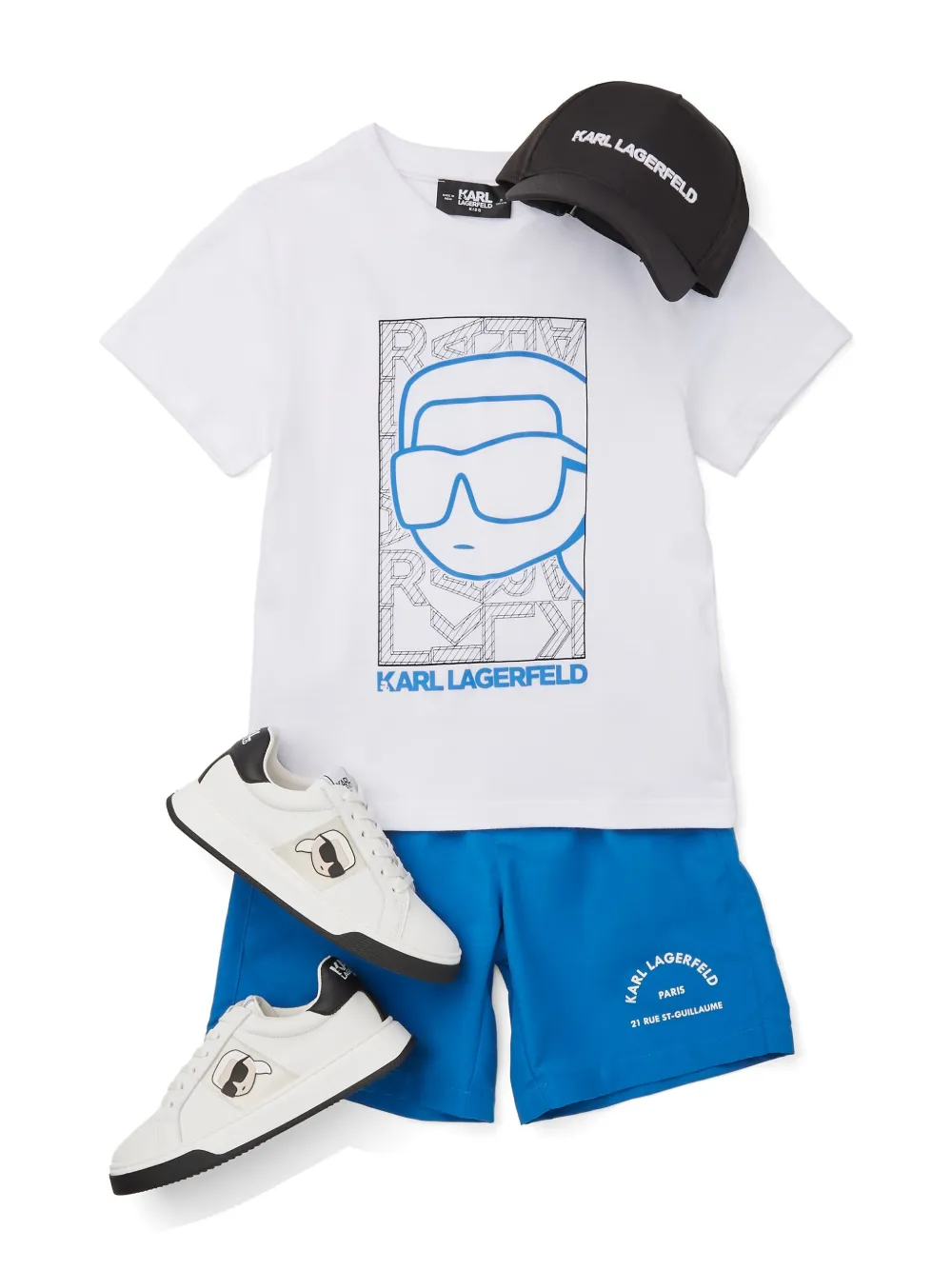 Футболка Ikonik Karl Karl Lagerfeld Kids, белый — фото 4