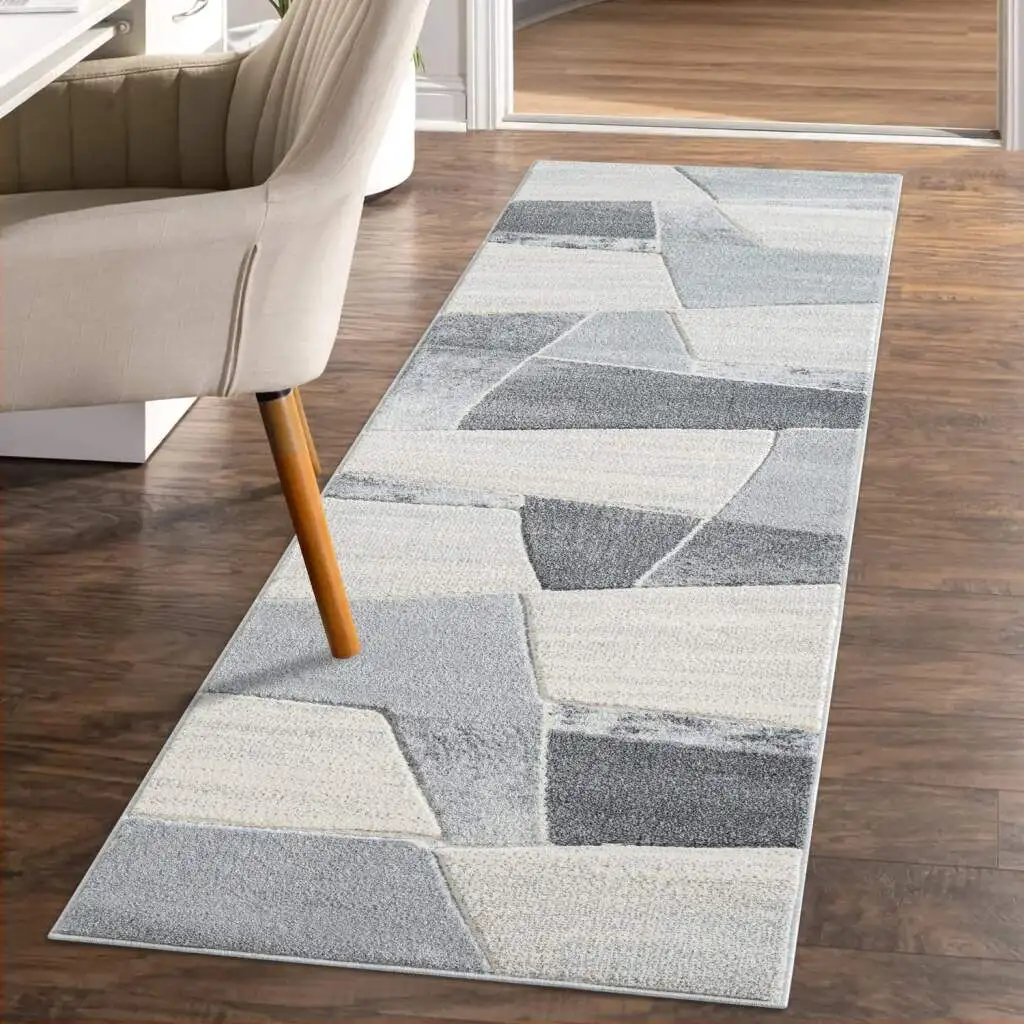 

Ковровая дорожка City "BONITO9053", прямоугольная Carpet City 80х300 см, серый