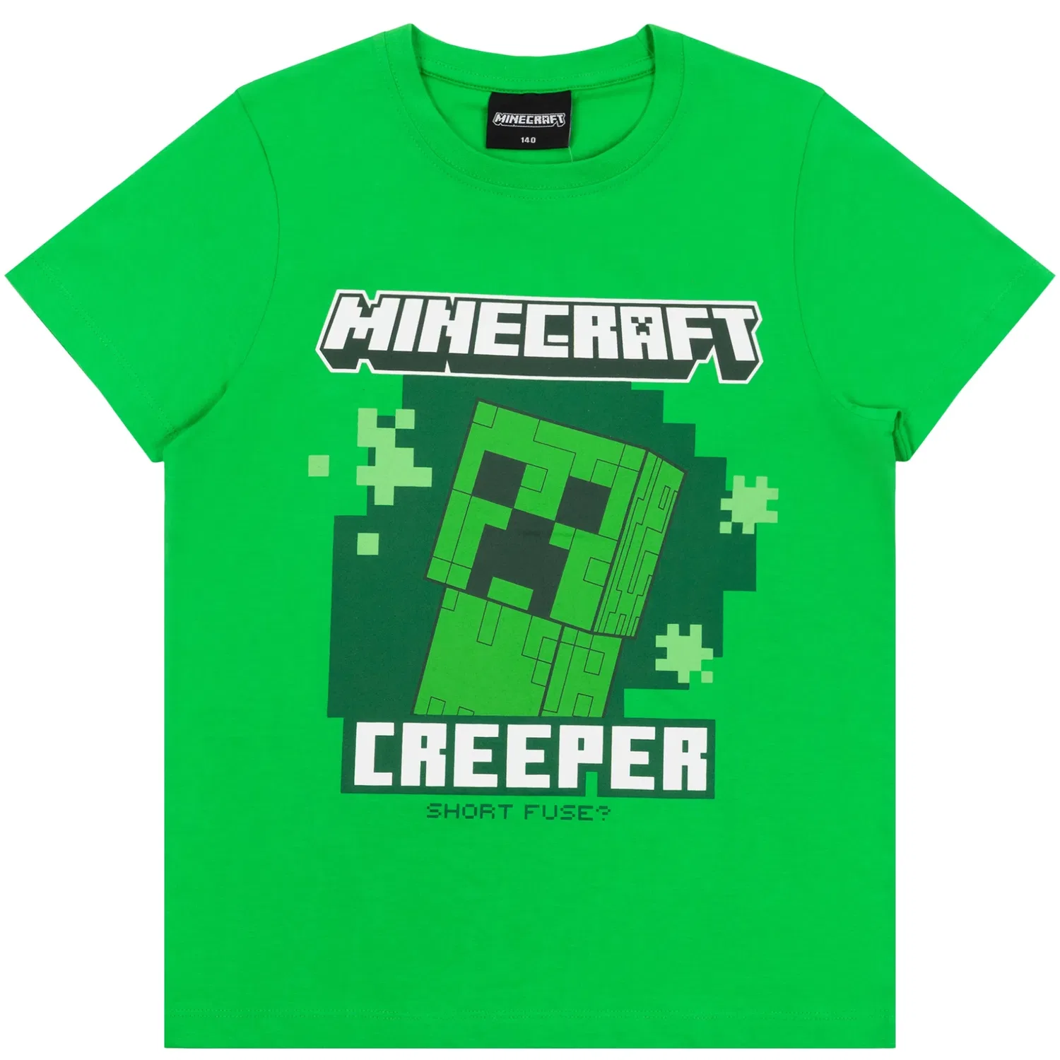 Футболка с принтом Creeper, Minecraft, зеленый