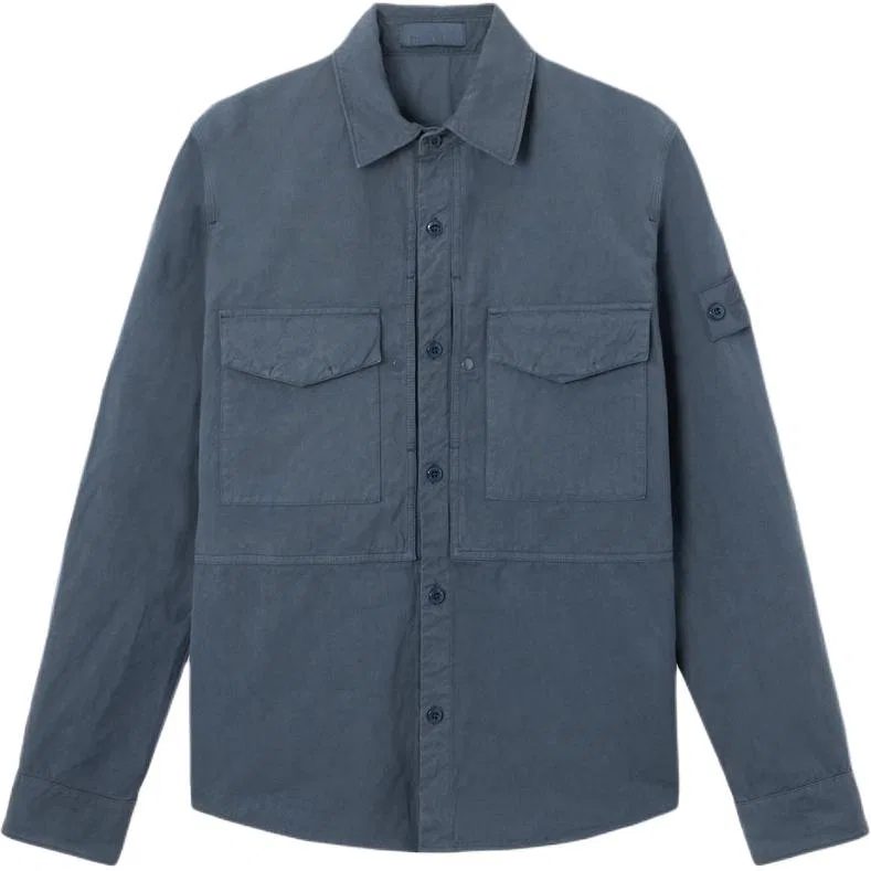 Рубашка с патчем Stone Island Slate Blue