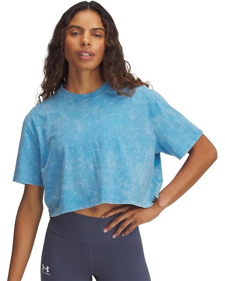 

Футболка Under Armour Rival Wash Short Sleeve T-Shirt, цвет Ether Blue/Black/White