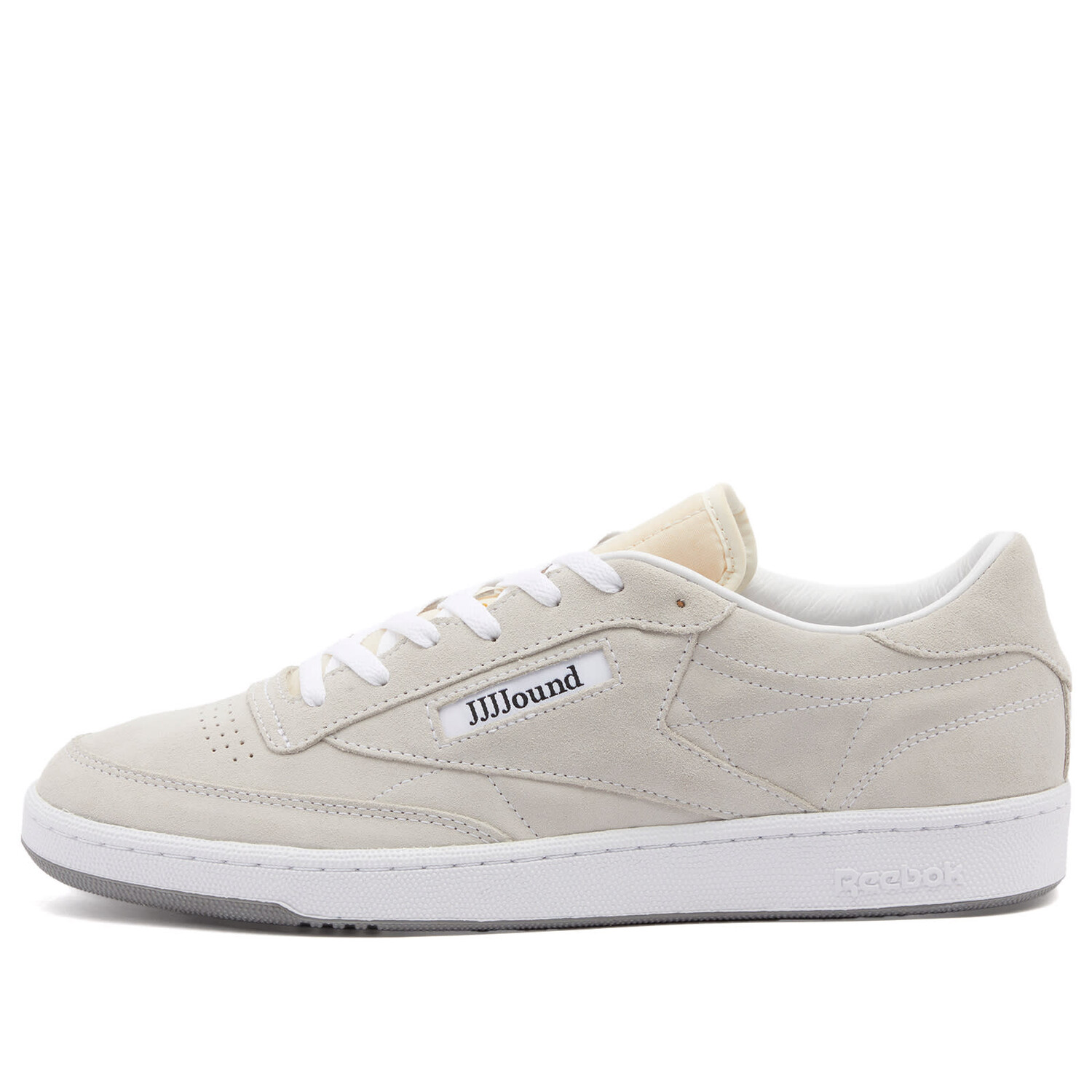 

Кроссовки Reebok X Jjjjound Club C 85, цвет White, Chalk & Space Grey