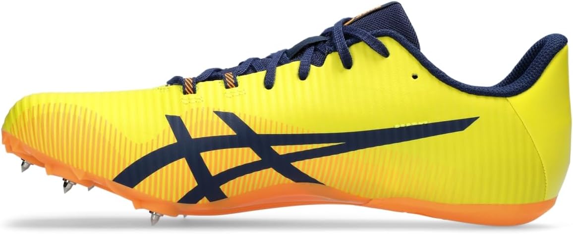Кроссовки для легкоатлетического трека Asics Hypersprint 8 унисекс, синий/желтый — фото 4