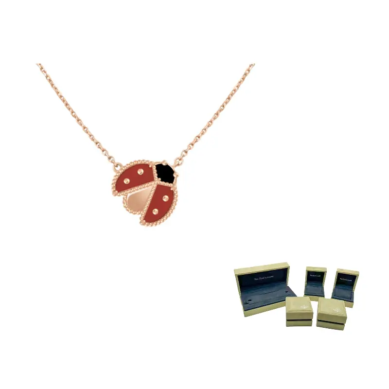 

18-каратное розовое золото ожерелье женское Van Cleef & Arpels, красный