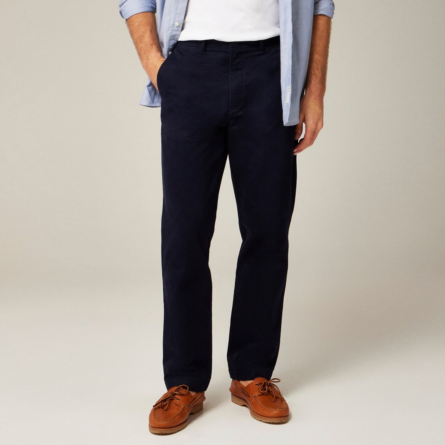 

Брюки-Чиносы прямого кроя Broken-In J.Crew, синий
