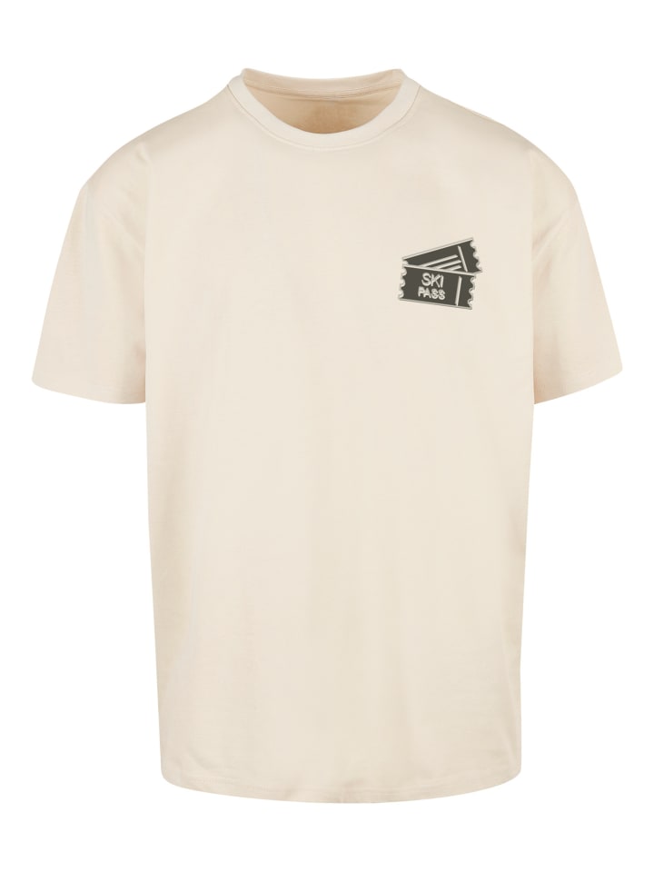 

F4NT4STIC Большая футболка, ски-пасс, праздничные горы, зима, снег в песке