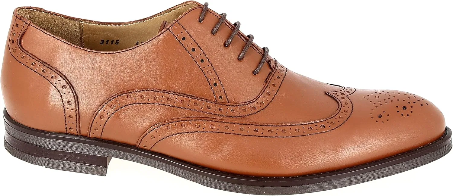 Мужские кожаные туфли Richelieu 3115 коньячного цвета belym, Camel — фото 2