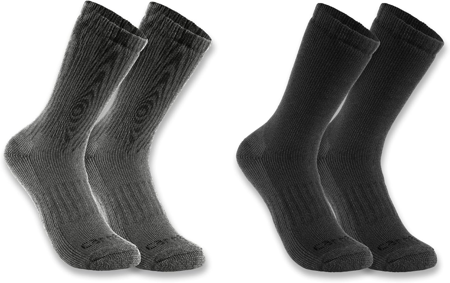 

Carhartt мужские SC9602M средние синтетико-шерстяные носки Woodgrain Crew 2 пары, Black Assorted