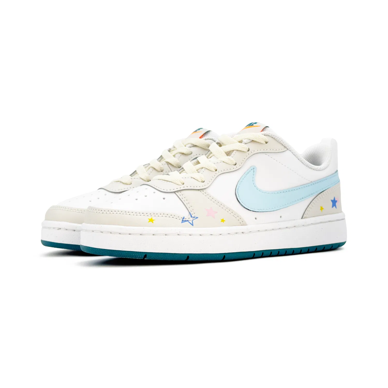 Кроссовки для скейтбординга Court Borough 2 Slip Resistant Cushioning Abrasion Resistant Low top Kids' Unisex Nike, Ecru — фото 4